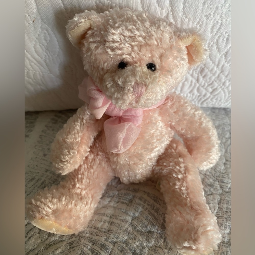 🍼 VINTAGE RUSS BERRIE BABY PLUSH BEAR “TINKLE”. HIGHLY COLLECTIBLE! APPROX 8”.